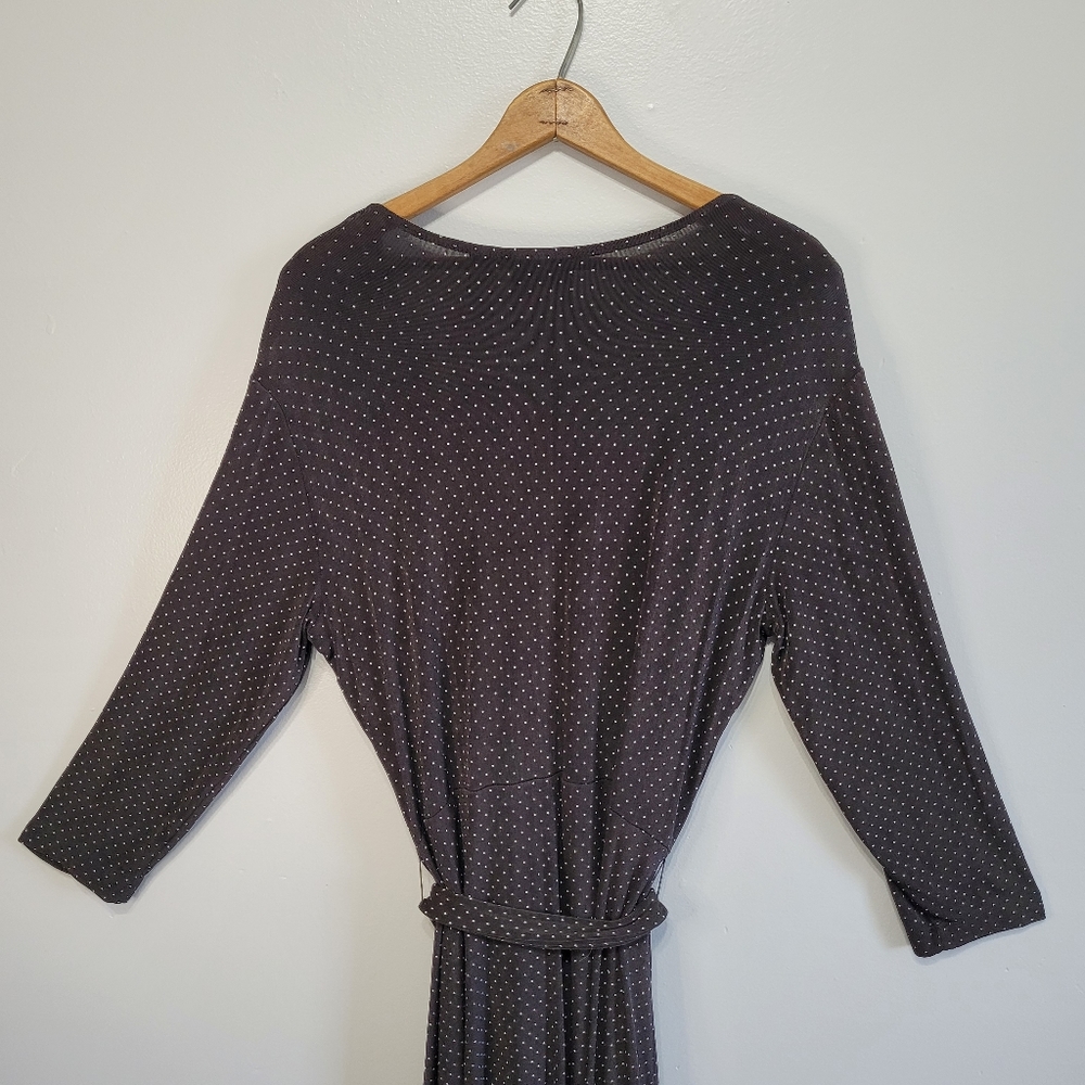 Chico's Travelers Black Polka Dot Wrap Style Dress Size 3 - Picture 12 of 16